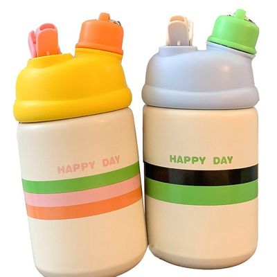 Stainless Steel 500ml Double Drink Insulated Water Cup With Lid for OEM Acceptable