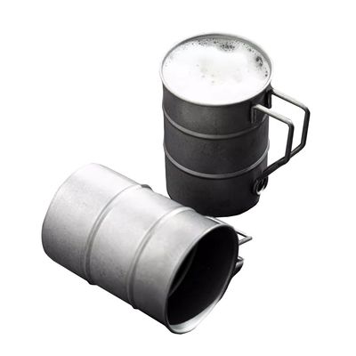 Portable 304 Stainless Steel Beer Mug Water Bottle with Handle Minimalist Design Style