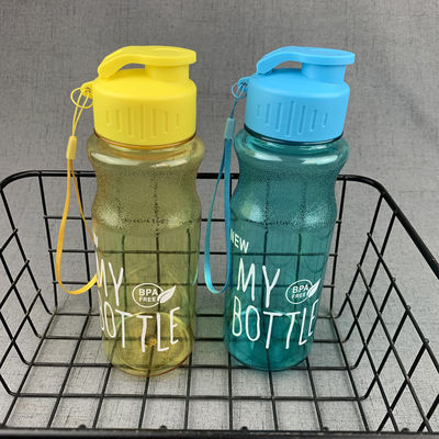 10 Colors Unisex Classic School Clear Plastic Water Bottles for Camping PC Gradient