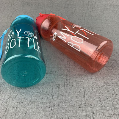 10 Colors Unisex Classic School Clear Plastic Water Bottles for Camping PC Gradient