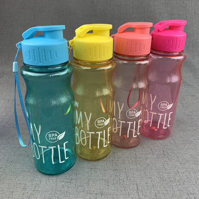 10 Colors Unisex Classic School Clear Plastic Water Bottles for Camping PC Gradient
