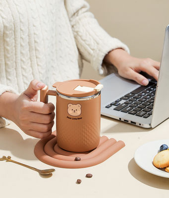 304 Stainless Steel Coffee Mug Sustainable 450ml Leakproof Insulated Cup for Students