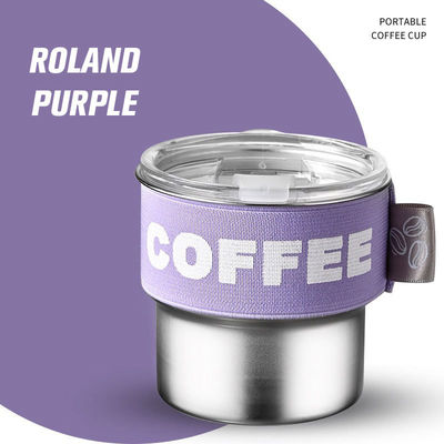 Coffee Mugs Customized Color 400ml 304 Stainless Steel Mini Thermos Bottle With Rope