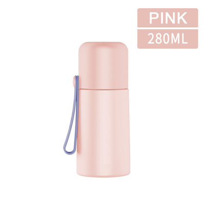 280ml/500ml 304Stainless Steel Simple Portable Mini Bullet Thermos Bottle With Rope