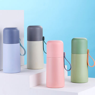 280ml/500ml 304Stainless Steel Simple Portable Mini Bullet Thermos Bottle With Rope