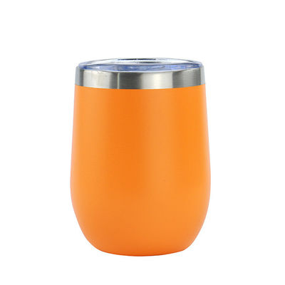 12oz 304 Stainless Steel Cup Color Powder-coated Leakproof Double-wall Portable Student Insulated Cup With Lid