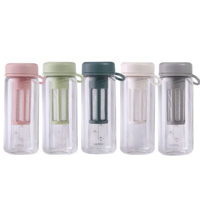 450ML 600ML Portable Clear BPA Free Tritan Plastic Water Bottle With Scale for Gym