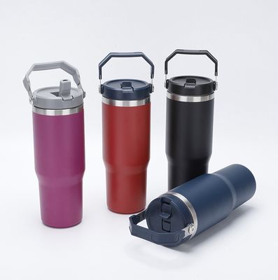 Custom Pattern 30oz Bullet Water Bottle with Vacuum Insulation and Straw Included