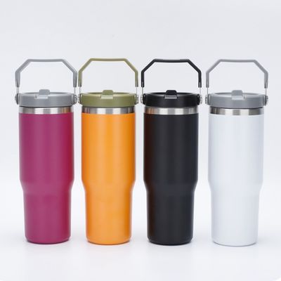 Custom Pattern 30oz Bullet Water Bottle with Vacuum Insulation and Straw Included