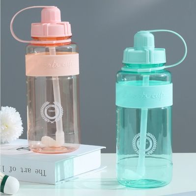 Unisex Direct Drinking 1000ml BPA Free Tritan Motivational Gym Plastic Water Bottle with Time Marker