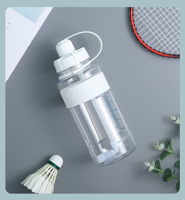 Unisex Direct Drinking 1000ml BPA Free Tritan Motivational Gym Plastic Water Bottle with Time Marker