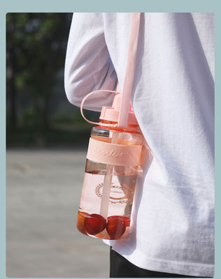 Unisex Direct Drinking 1000ml BPA Free Tritan Motivational Gym Plastic Water Bottle with Time Marker