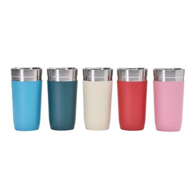 500ml 304 Stainless Steel Water Bottle Portable Drinking Coffee Cup Thermos Cup With Lid