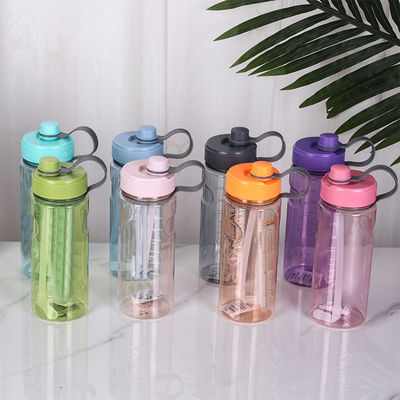 TOUR Customized Logo Square Shaped Drink Bottle Frosted Leak-Proof Plastic Square Water Bottle