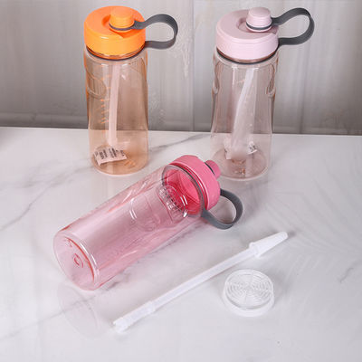 TOUR Customized Logo Square Shaped Drink Bottle Frosted Leak-Proof Plastic Square Water Bottle