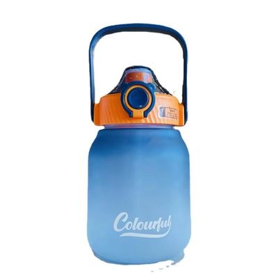 Outdoor Sports/Camping High Appearance Plastic Cup with Straw and Large Capacity