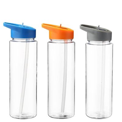 Outdoor Activity Essential 750ml AS/SK Material Plastic Water Bottle with Flip Straw