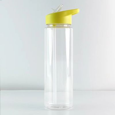Outdoor Activity Essential 750ml AS/SK Material Plastic Water Bottle with Flip Straw