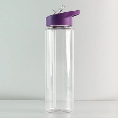 Outdoor Activity Essential 750ml AS/SK Material Plastic Water Bottle with Flip Straw