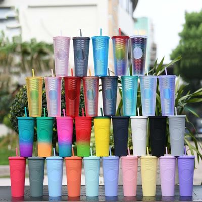 Country Design Style 24oz Diamond Studded Tumbler Double Walled Radiant Water Bottle