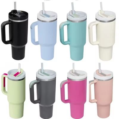 Customized Color 40oz capacity Stainless Steel Travel Tumbler With Handle For On-the-go