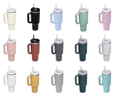 Customized Color 40oz capacity Stainless Steel Travel Tumbler With Handle For On-the-go