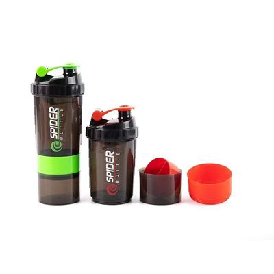 Fitness BPA Free Plastic Protein Shaker Bottle Cup with Mixer and Glitter Design