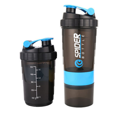 Fitness BPA Free Plastic Protein Shaker Bottle Cup with Mixer and Glitter Design
