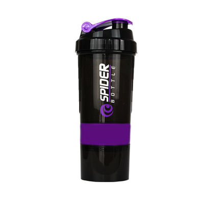 Fitness BPA Free Plastic Protein Shaker Bottle Cup with Mixer and Glitter Design