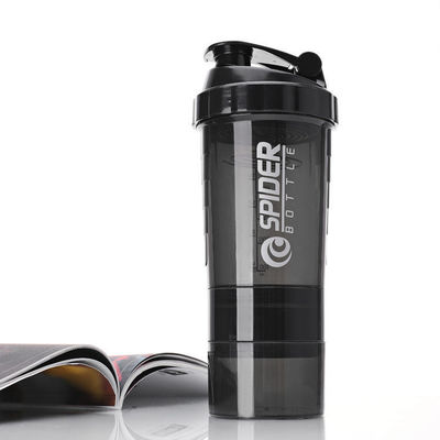 Fitness BPA Free Plastic Protein Shaker Bottle Cup with Mixer and Glitter Design