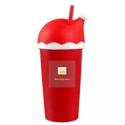 20 OZ Christmas Coffee Mugs 600ML Luxury Custom Logo Novelty Straw Cup For Christmas