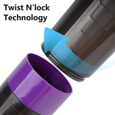 Custom Logo 2 Layers Gym Protein Shaker Bottle with Pill Organizer and Storage 16oz