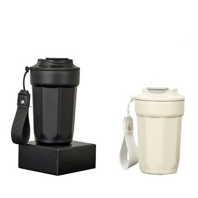 Vacuum Flasks Thermoses Diamond Shaped Portable Leakproof Coffee Bottle With Handle 420ml