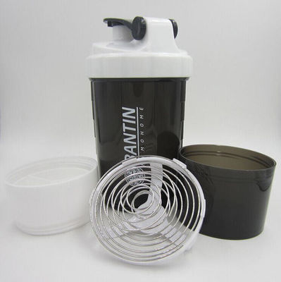 500ml Three Layers Plastic Gym Fitness Protein Shaker Water Bottle for Outdoor Sports