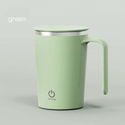 400ml Rechargeable Automatic Mixing Bottle with Green Handgrip and Leak-proof Design