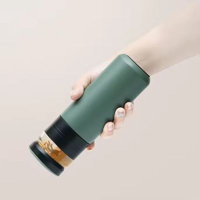 500ml Separation Filter Stainless Steel Vacuum Glass Bottle Insulated Portable Teacup