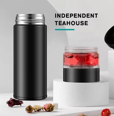 500ml Separation Filter Stainless Steel Vacuum Glass Bottle Insulated Portable Teacup