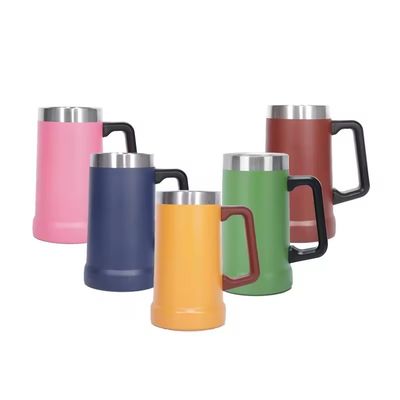 710ml Capacity Wide-mouth Stainless Steel Protein Shaker With Handle For Personalized