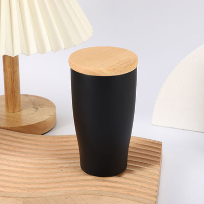 Vacuum Insulated Stainless Steel Coffee Cup 350ML BPA Free Double Wall Mug With Bamboo Lid