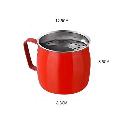 Stainless Steel Crescent Filter Fruit Tea Cup Portable Mug with Multiple Color Options