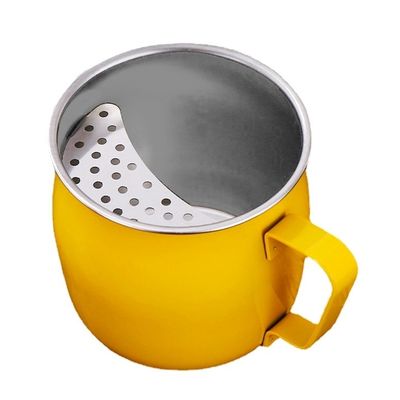 Stainless Steel Crescent Filter Fruit Tea Cup Portable Mug with Multiple Color Options