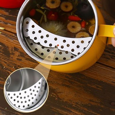 Stainless Steel Crescent Filter Fruit Tea Cup Portable Mug with Multiple Color Options