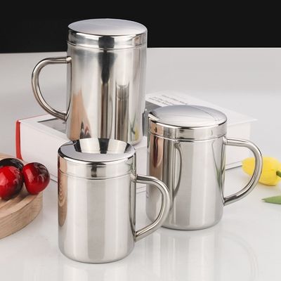 300ml 400ml Double Wall Stainless Steel Beer Mug with Custom Printing Logo and Handle