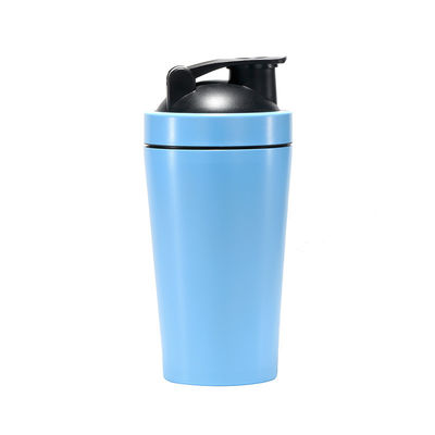 500ml and 750ml Gym Metal Stainless Steel Shaker Bottle with Mixing Ball OEM Accepted