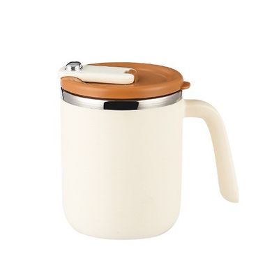 500ML Custom Logo Double-layer Stainless Steel Insulated Travel Cup with Handle Lid