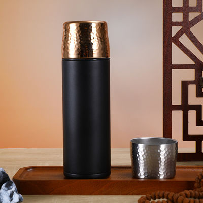 Straight Cup 316 Stainless Steel Spring Lid Portable Tea Thermos Bottle with Tea Filter