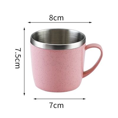 Portable 220ML Double Layer Stainless Steel Cups for Anti-scalding and Tea Drinks