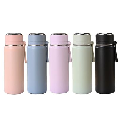 Vacuum 500ml 600ml Double Wall Stainless Steel Sports Drink Water Bottle with Lid