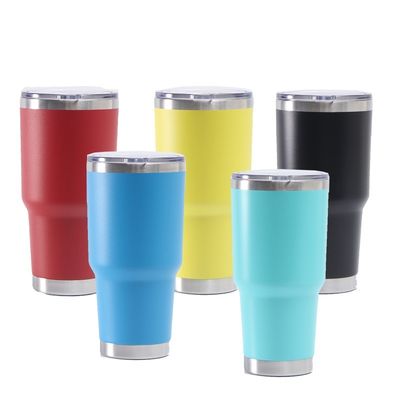 30oz Powder Coated Wine Tumbler The Ultimate Reusable Coffee Cup for Travel Needs