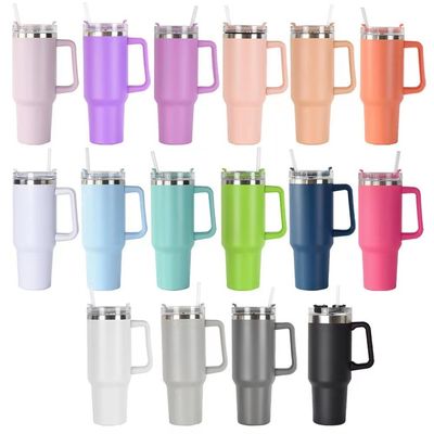 CLASSIC Design Style 40oz Stainless Steel Outdoor Tumbler With Handle And Straw For OEM